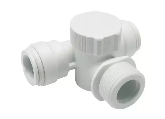 Válvula de servicio en Te 15mm - 3/4 Rosca BSP