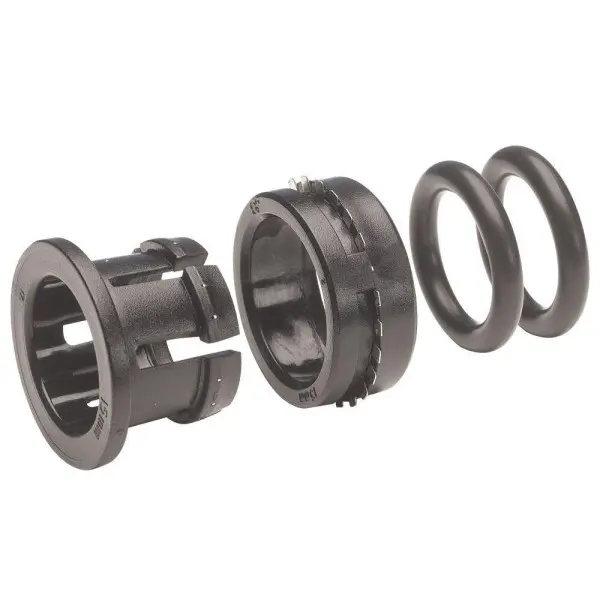 Cartucho corto acetal negro con 2 juntas tóricas de nitrilo