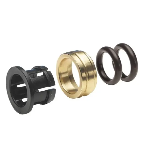 Cartucho corto de acetal negro - cuerpo latón -  2 juntas NBR-nitrilo - métrica