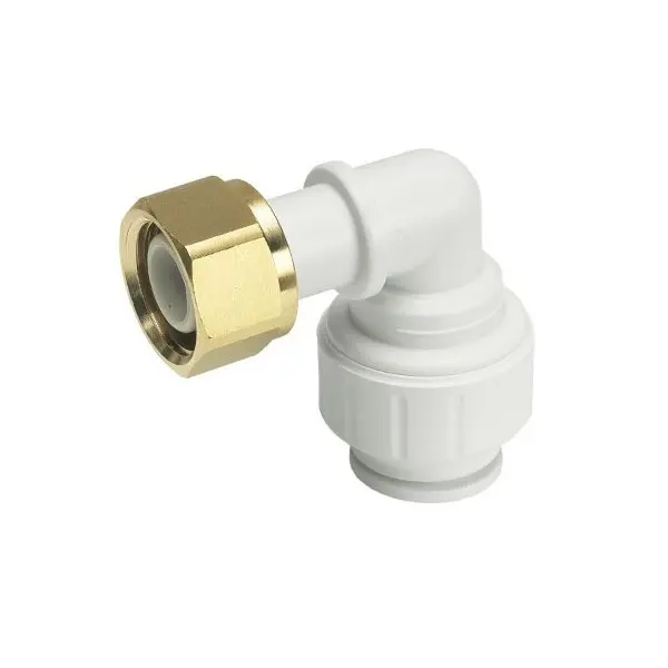 Adaptador hembra tuerca loca acodado PEM