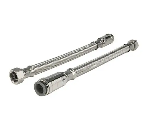 Latiguillo Speedfit cromado con válvula x Tuerca Rosca BSP