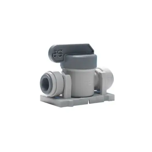 [PISV04KIT-SH] Llave de paso 3/8" con leva corta (Acetal) con base fijación