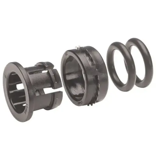 Cartucho corto acetal negro con 2 juntas tóricas de nitrilo