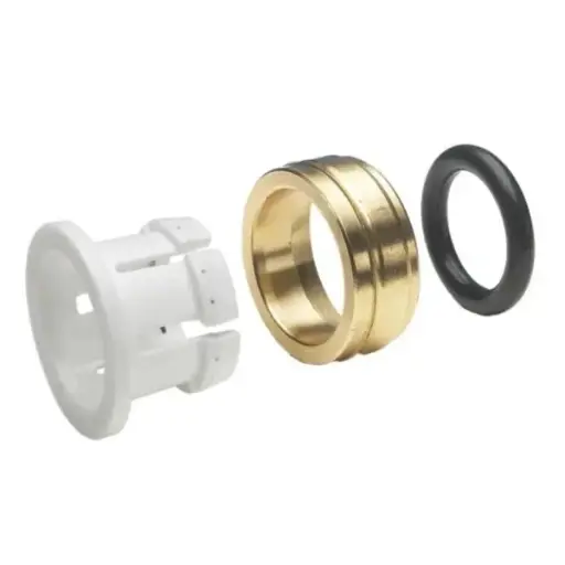 Cartucho corto de acetal blanco - cuerpo latón -  junta EPDM - métrica