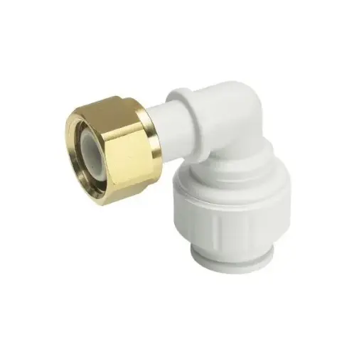 Adaptador hembra tuerca loca acodado PEM